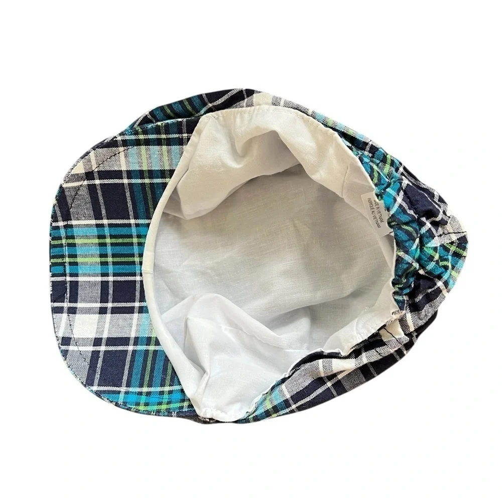 Plaid toddler newsboy cap / bebop style hat 18 month